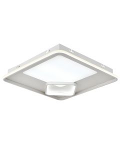 Plafonnier LED SIMPLE (3100lum) en métal et plastique blanc