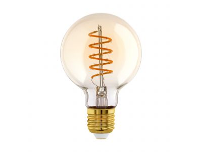 Ampoule Filament Décorative Ro verre ambre GLOBE D8 4W