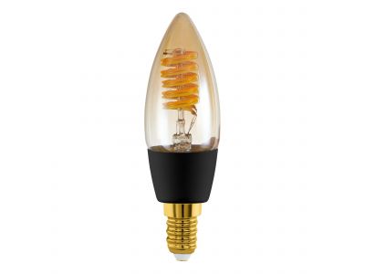 Ampoule Connectée forme flamme en verre ambre CONNECT Z L11,4 cm E14 4,9W 320 lumens