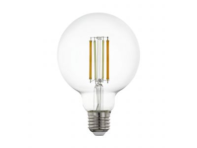 Ampoule Connectée forme globe en verre transparent CONNECT Z D9,5 cm  E27 6W 806 lumens