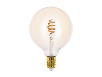 Ampoule Connectée forme globe en verre ambre CONNECT Z D12,5  E27 4,9W 360 lumens