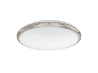 Plafonnier plastique nickel MANILVA LED INT 1X11W