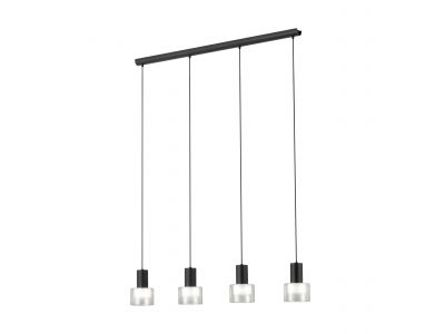 Suspension verre noir MOLINEROS GU10 3X4,6W