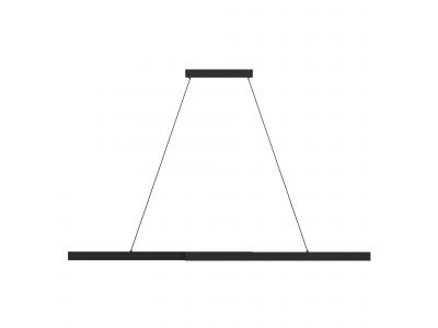 Suspension LED dimmable MONTEBUONO noir L180cm