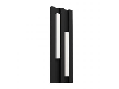 Applique extérieure en aluminium noir FANDINA led intégrée 2X4,2W