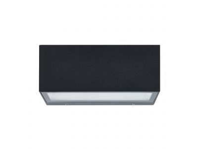 Applique extérieure en aluminium noir SPONGANO led intégrée 2X5W