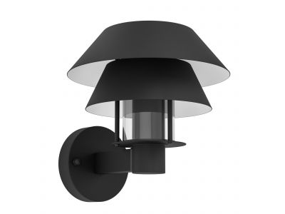 Applique extérieure en métal noir CHIAPPERA E27 40W