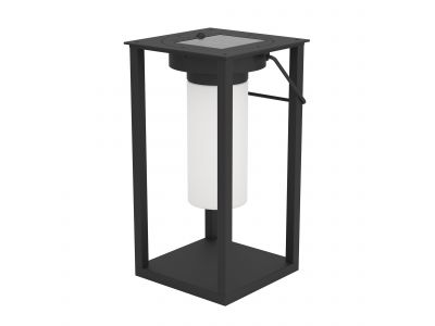 Lampe de table extérieure en plastique noir USIGNI led intégrée 2,5W