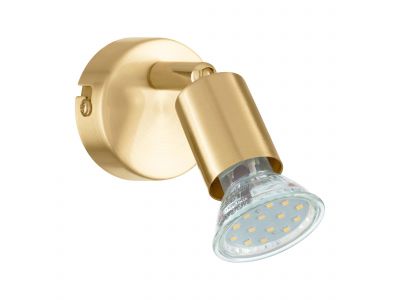 Spot mural en métal doré BUZZ-LED GU10 2,8W