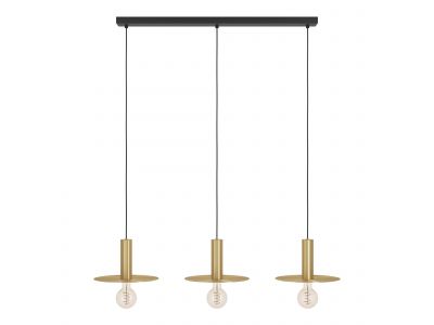 Suspension métal doré ESCANDELL E27 3X40W