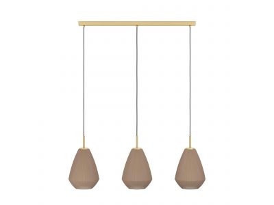 Suspension métal taupe CAPRAROLA E27 3X40W