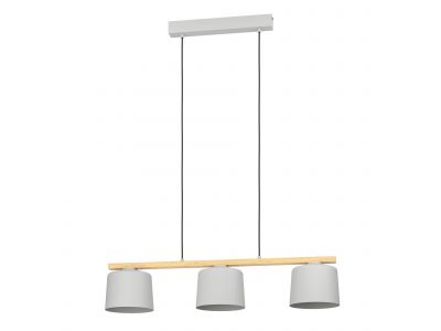 Suspension en métal gris MARIEL E27 3X40W