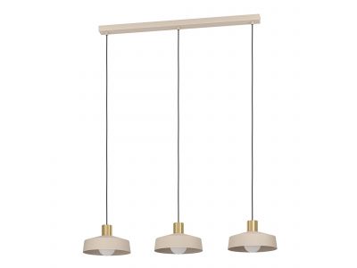 Suspension en métal sable VALDIOLA E27 3X40W