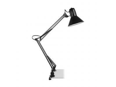 Lampe de bureau en métal noir FIRMO E27 40W