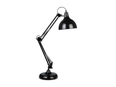 Lampe de bureau en métal noir BORGILLIO E27 40W