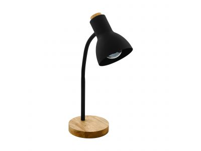 Lampe de bureau en métal noir VERADAL E27 40W