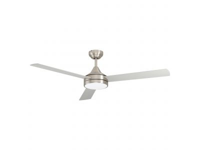 Ventilateur en plastique et métal argenté SESIMBRA led intégrée 19W