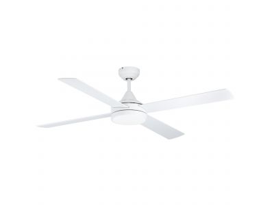 Ventilateur en plastique et métal blanc TRINIDAD led intégrée 19W