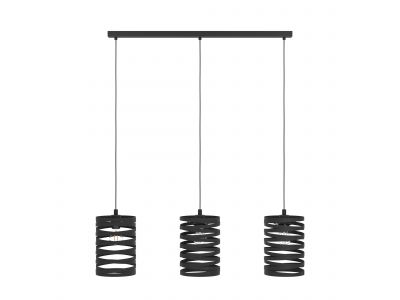 Suspension en métal noir CREMELLA E27 3X40W