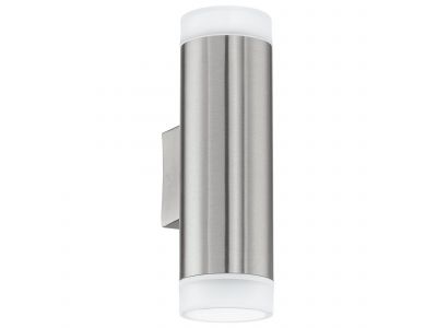 Applique extérieure en métal argenté RIGA-LED GU10 2X2,8W