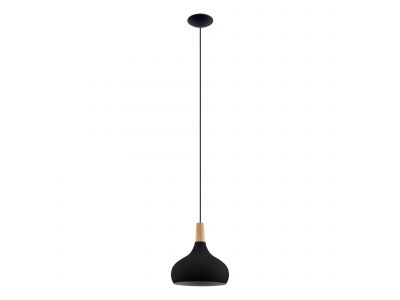 Suspension métal noir SABINAR H1100 cm E27 1X40W