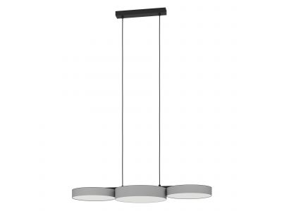 Suspension LED BARBANO-Z dimmable Tissu Gris L82cm