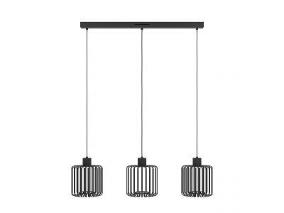 Suspension métal noir GINESTRONE Z LED INT 3X3,7W