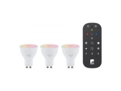 Pack de 3 ampoules Connectées en plastique blanc CONNECT Z led intégrée 3X4,5W