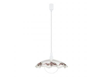 Suspension plastique blanc VETRO d42 cm E27 1X60W