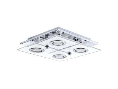 Plafonnier métal argenté CABO GU10 4X2,8W