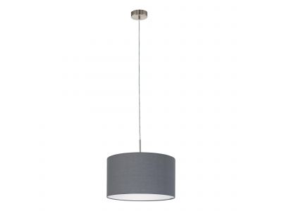 Suspension tissu gris PASTERI D38CM E27 1X60W