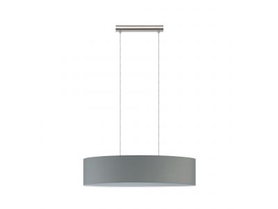 Suspension tissu gris PASTERI E27 2X60W