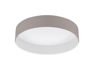 Plafonnier tissu taupe PASTERI LED INT 3X3,6W