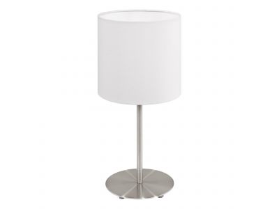 Lampe de table tissu blanc PASTERI E27 1X60W