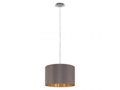 Suspension tissu marron MASERLO E27 1X60W