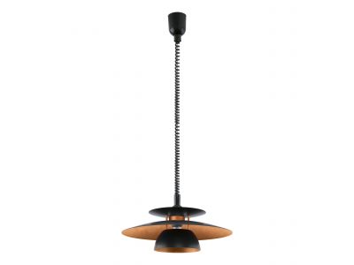 Suspension métal noir et cuivre BRENDA E27 1X60W