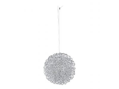 Suspension métal argenté OVAR D40CM LED INT 1X4W