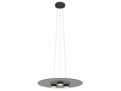 Suspension en verre smoky LANNION led intégrée 19W 2160 lumens 3000K Diamètre 60 cm