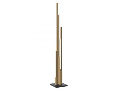 Lampadaire LED dimmable CATANIA noir/bois H140cm