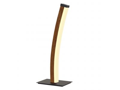 Lampe LED dimmable BOLOGNA en métal noir et bois HT38cm