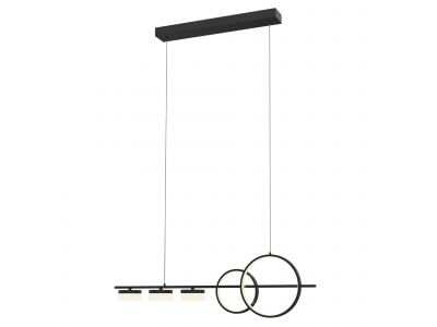 Suspension LED dimmable MESSINA noir L90cm