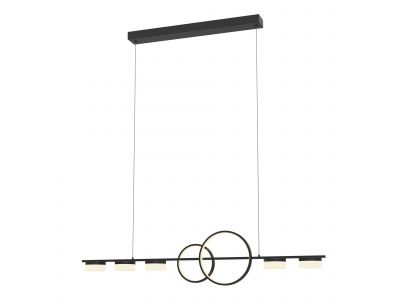 Suspension LED dimmable MESSINA noir L120cm