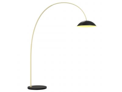 Lampadaire LED dimmable ROSCOFF noir/doré H180cm