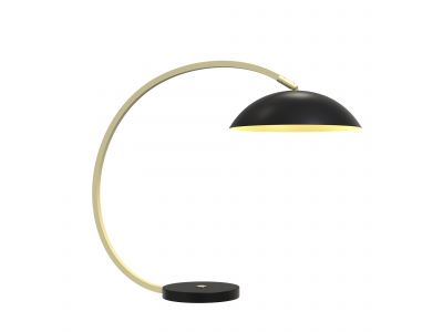 Lampe LED dimmable ROSCOFF noir/doré H46cm