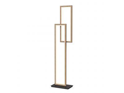 Lampadaire dimmable LED PESCARA en métal noir et bois HT155cm