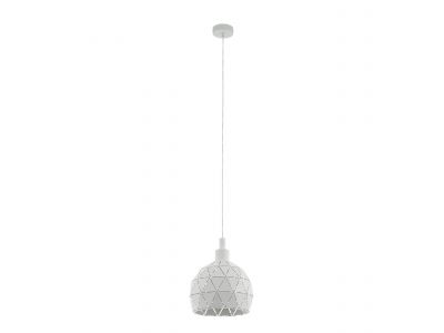 Suspension métal blanc ROCCAFORTE E14 1X40W