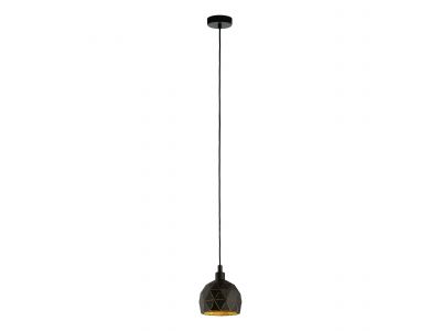 Suspension métal noir ROCCAFORTE E14 1X40W