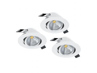 Spot à encastrer métal blanc SALICETO X3 LED INT 3X6W