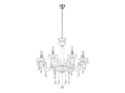 Lustre verre blanc CARPENTO E14 8X40W