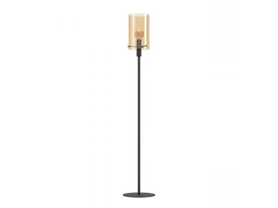 Lampadaire verre ambre POLVERARA E27 1X40W